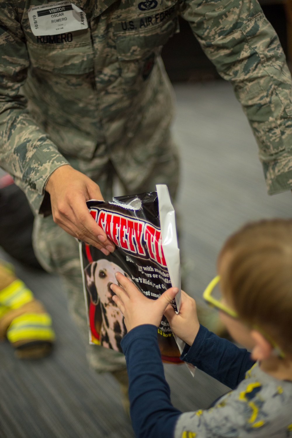 Firefighters visit SHAPE American School Firefighters visit SHAPE American School