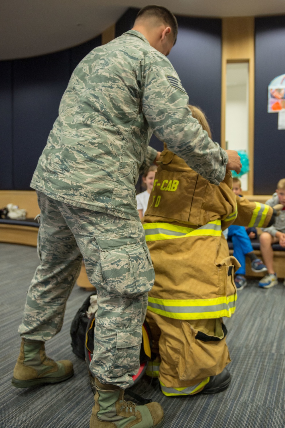 Firefighters visit SHAPE American School Firefighters visit SHAPE American School