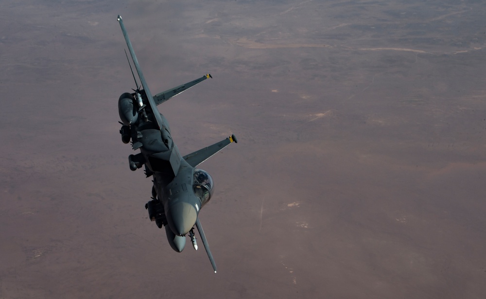 28th EARS refuels F-15 Strike Eagles