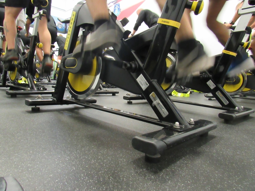 Soldiers feel the burn during new spin class at Fort Drum