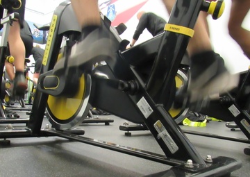 Soldiers feel the burn during new spin class at Fort Drum