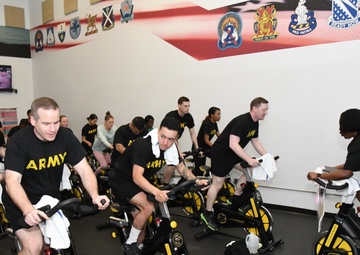 Soldiers feel the burn during new spin class at Fort Drum