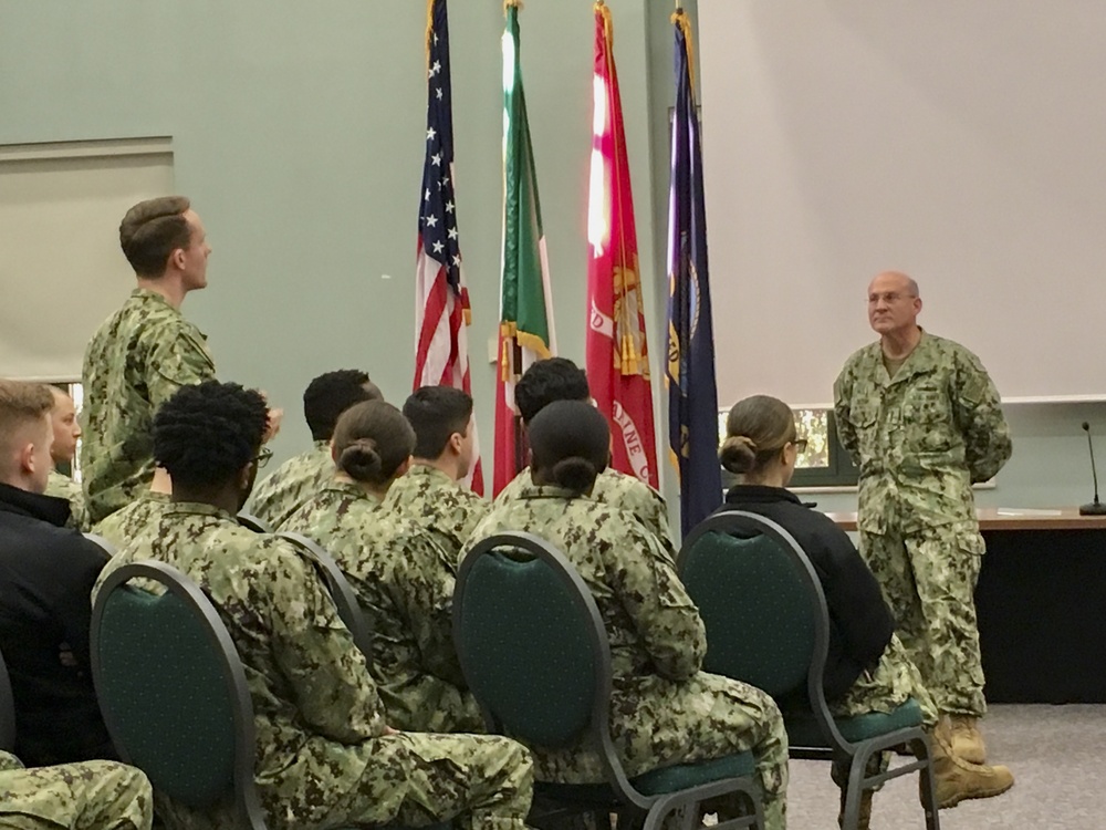 CNO Meets with Naples Sailors, Highlights Readiness and Importance of a Free and Open Maritime Commons