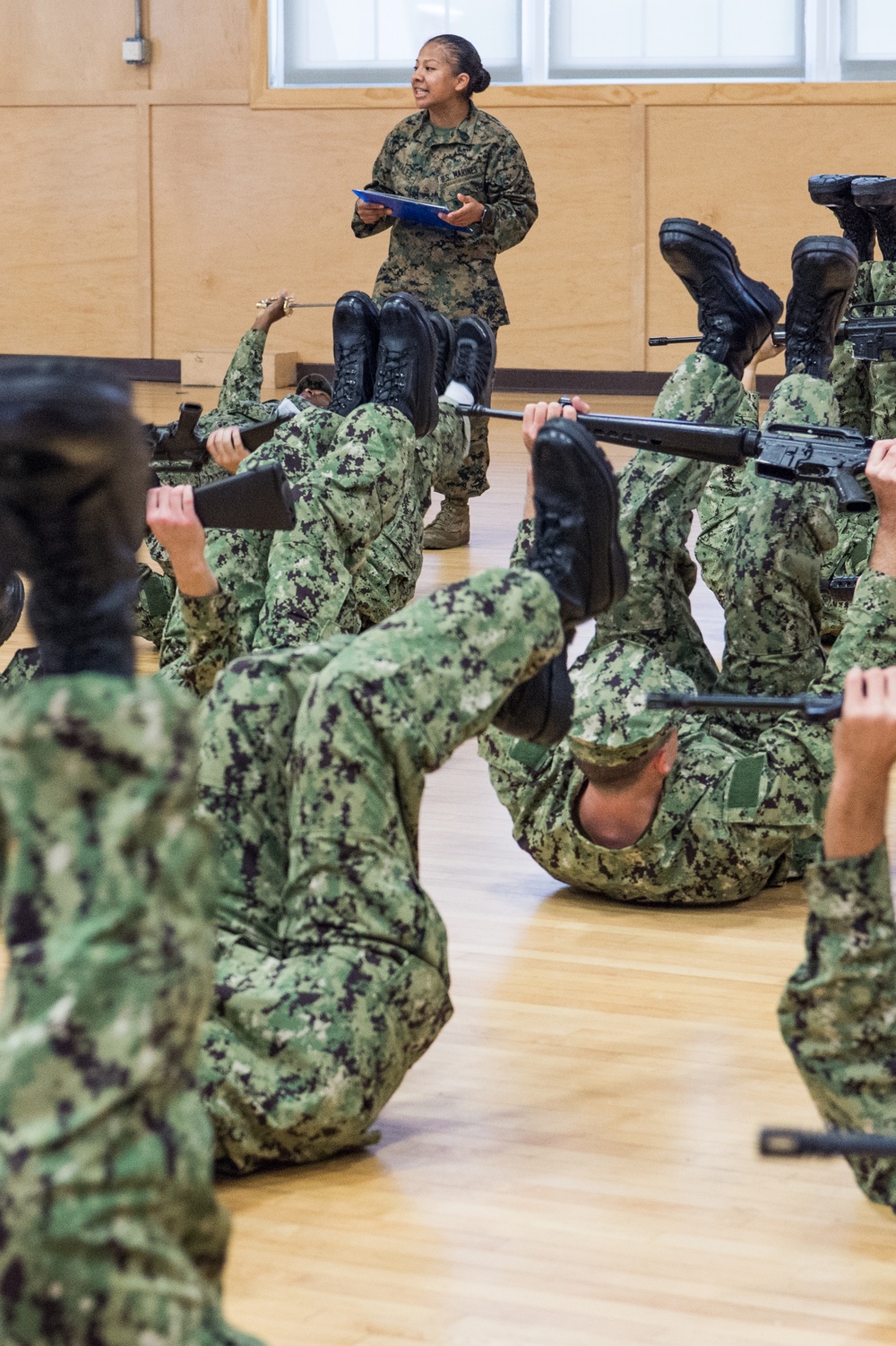 191017-N-TE695-0015 NEWPORT, R.I. (Oct. 17, 2019) – Navy Officer Training Command practices drill and ceremony