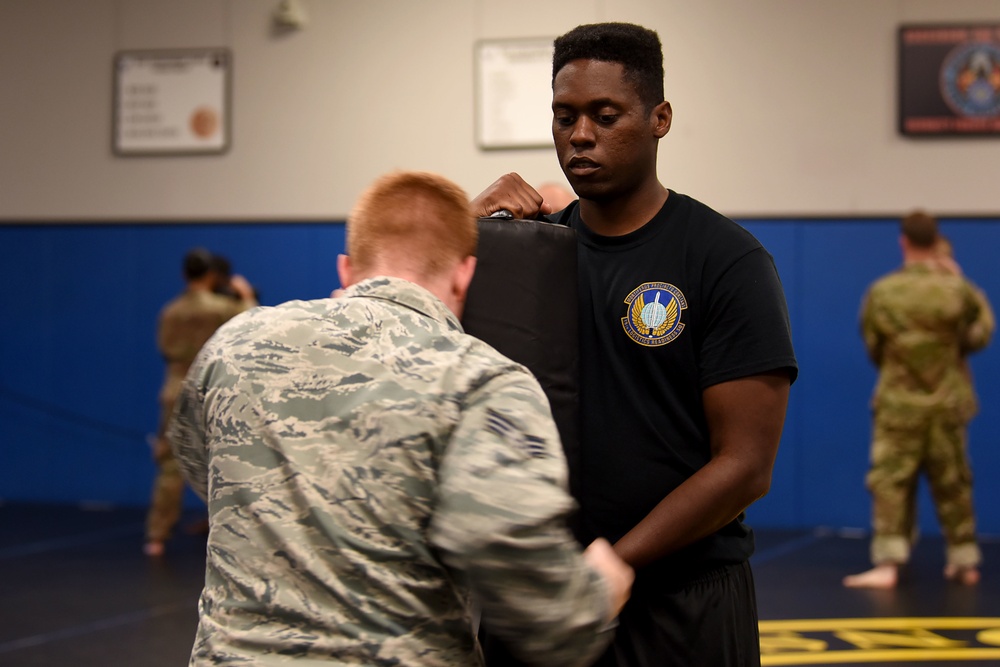 Contingency Response Airmen receive Air Force Combatives training