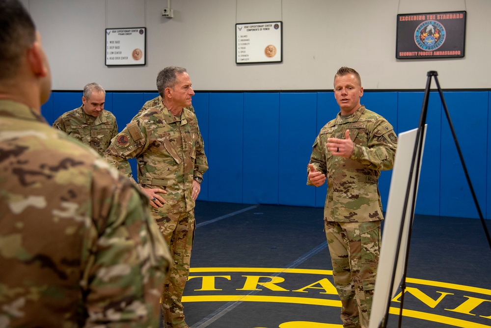 Gen. Goldfein and CMSAF Wright visit U.S. Air Force Expeditionary Center