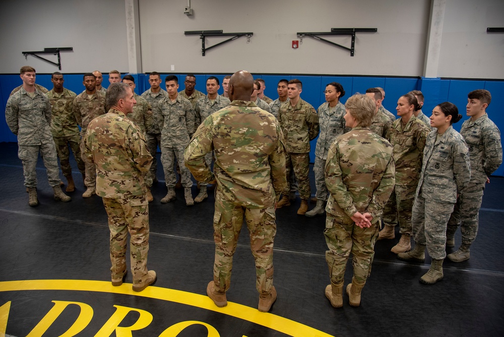 Gen. Goldfein and CMSAF Wright visit U.S. Air Force Expeditionary Center