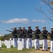 Military Funeral Honors With Funeral Escort are Conducted for U.S. Marine Corps Reserve Pvt. Ted Hall in Section 57