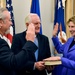 Barbara Barrett takes the administrative oath of office as the 25th Secretary of the Air Force