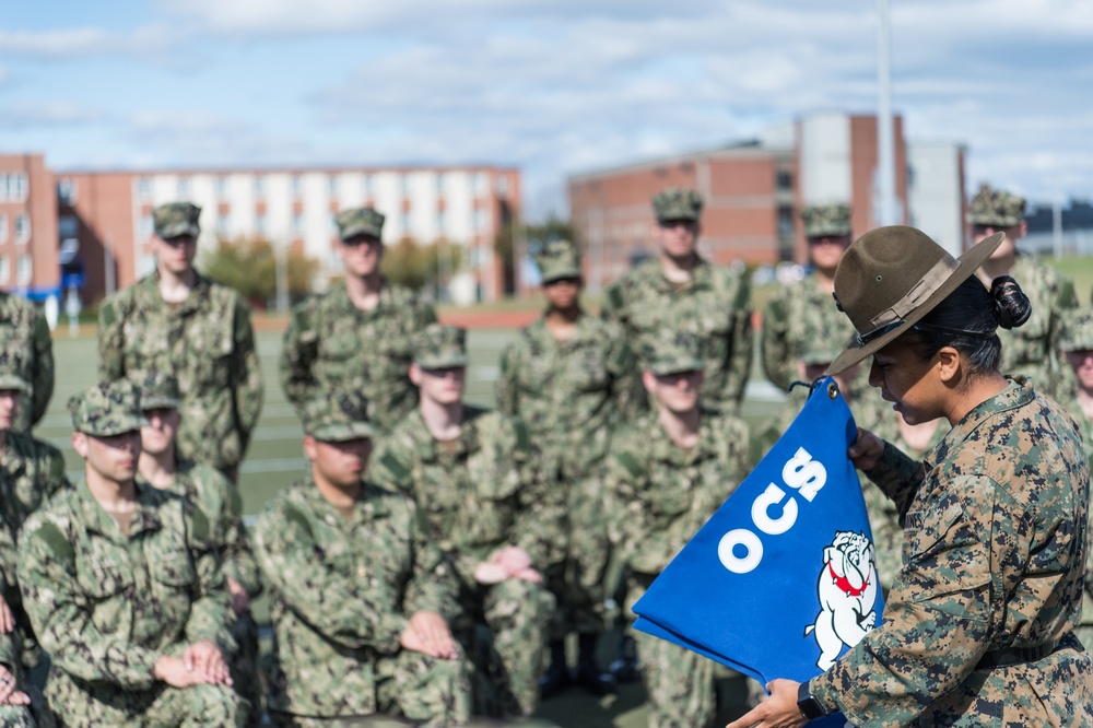 191018-N-TE695-0012 NEWPORT, R.I. (Oct. 18, 2019) -- Navy Officer Candidate School reach a milestone as junior officer candidates