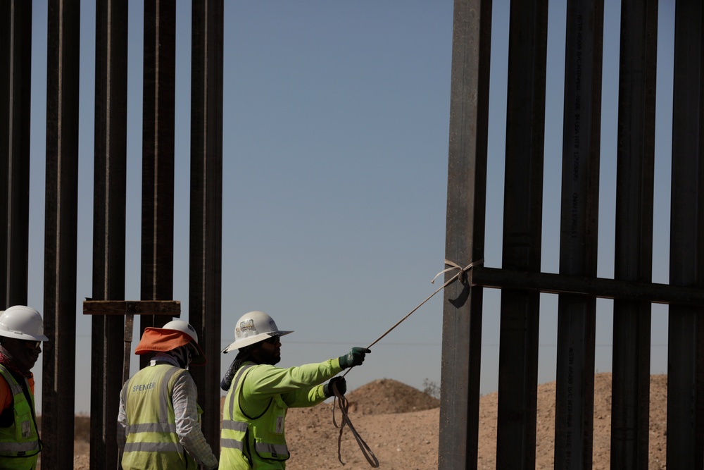 Border Wall Construction near Yuma, Arizona