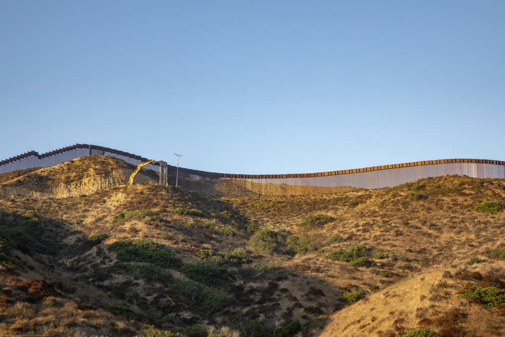 New Border Wall in San Diego near Imperial Beach, CA