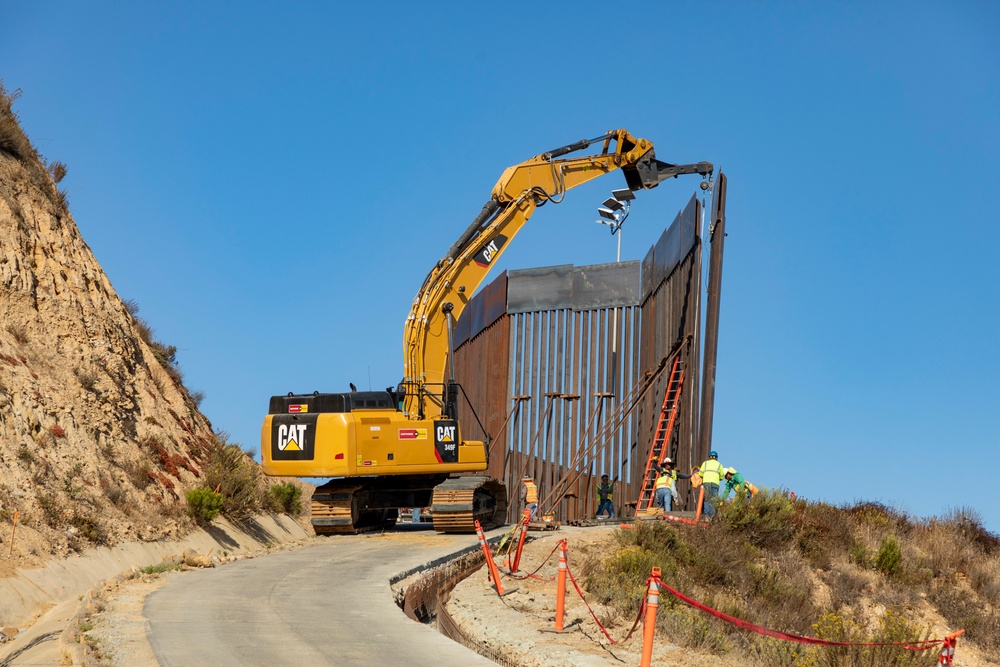 New Border Wall in San Diego near Imperial Beach, CA