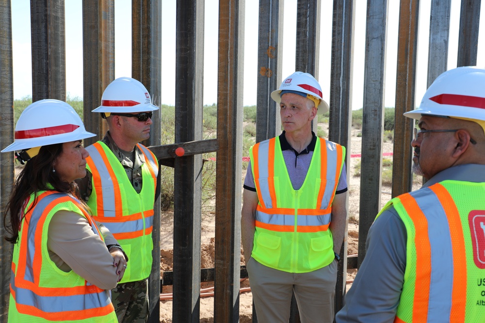 Rep. Adam Smith and Rep. Veronica Escobar visit El Paso barrier project site in Columbus, N.M.