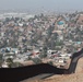 Western view of U.S./Mexico border at Task Force Barrier project site San Diego 4