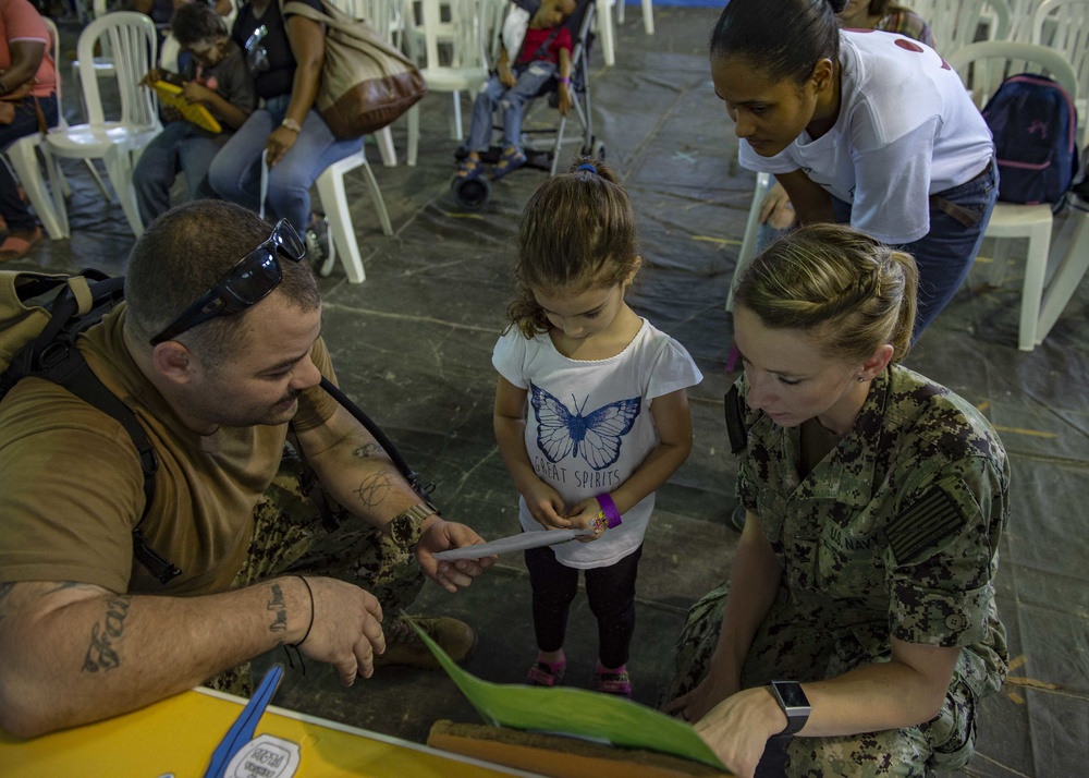USNS Comfort Treats Patients at Medical Site