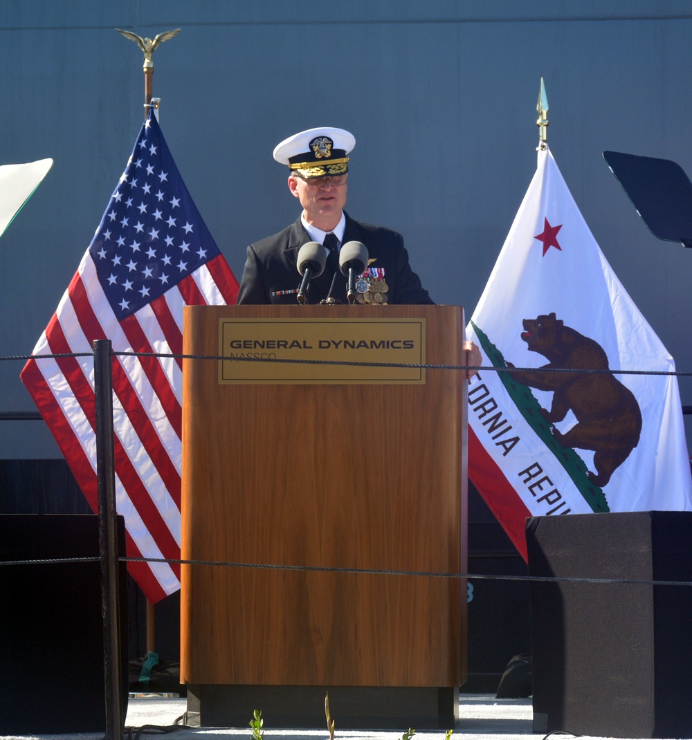 MSC’s Newest Ship USNS Miguel Keith Christened at General Dynamics NASSCO San Diego