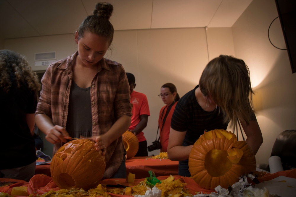 Camp Foster SMP hosts a pumpkin carving contest