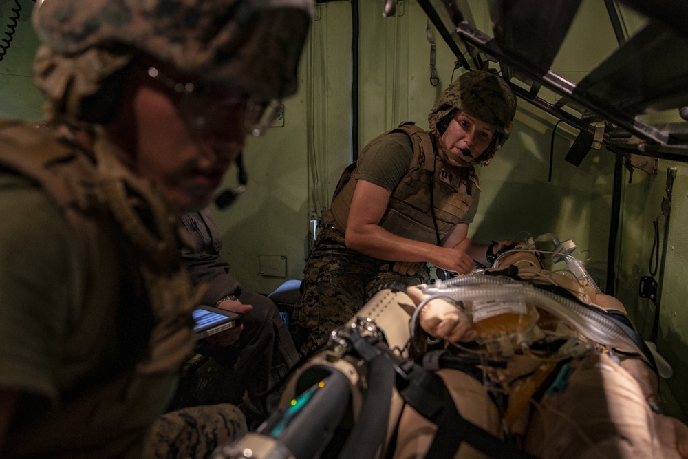On the move! | Nurses and Corpsmen with 3rd Medical Battalion participate in the Joint Enroute Care Course