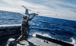 CRS 3 Launches Unmanned Aerial Vehicle During Live-Fire Exercises during Unit Level Training