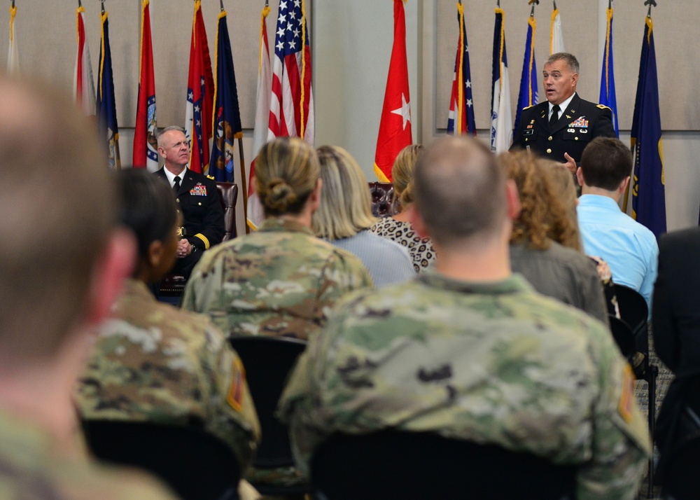 Col. Rice adresses to troops