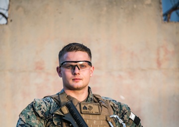 Marine Receives Combat Meritorious Promotion in Helmand Province
