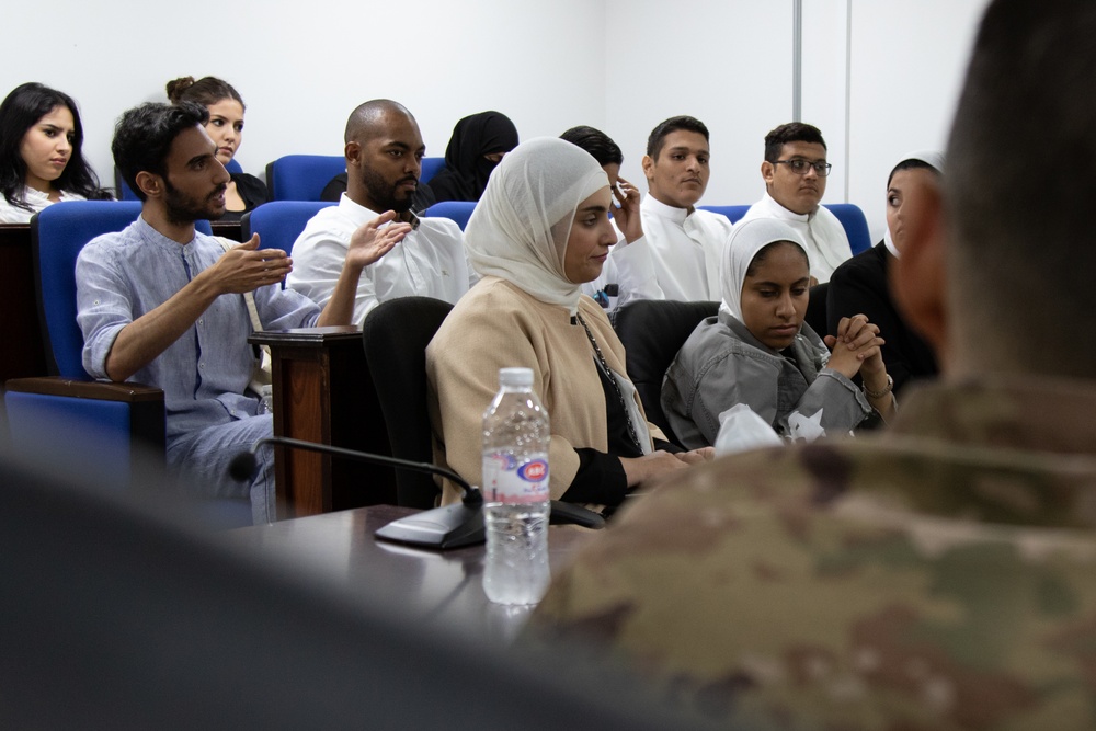 Students from the Kuwait International Law School convene as jury at a U.S. mock trial