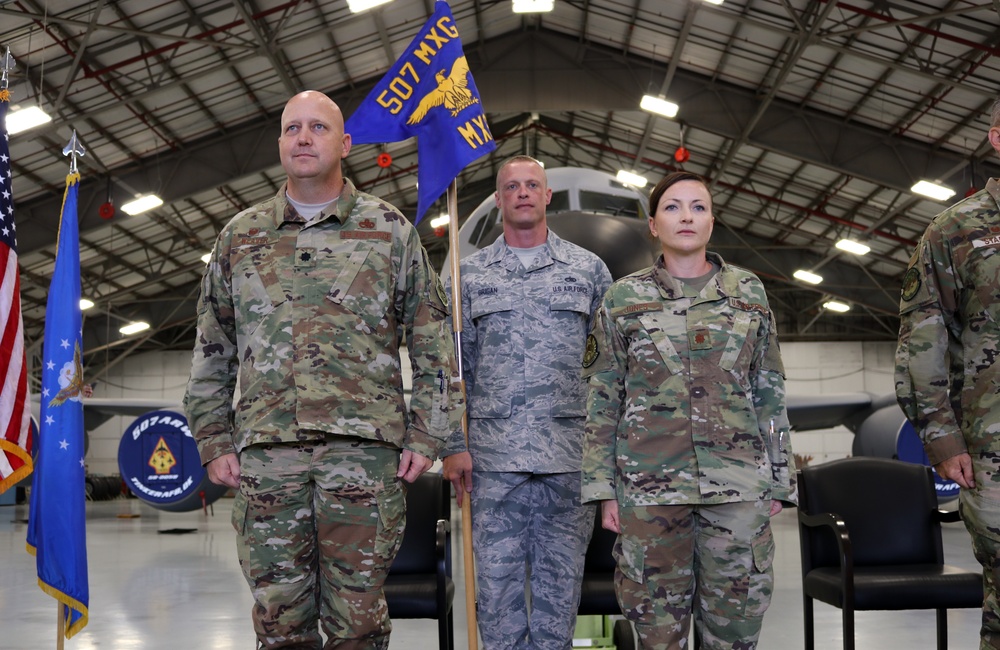 507th Maintenance Squadron and 507th Aircraft Maintenance Squadron change of command