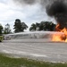 178 CES firefighters practice putting out airplane fires