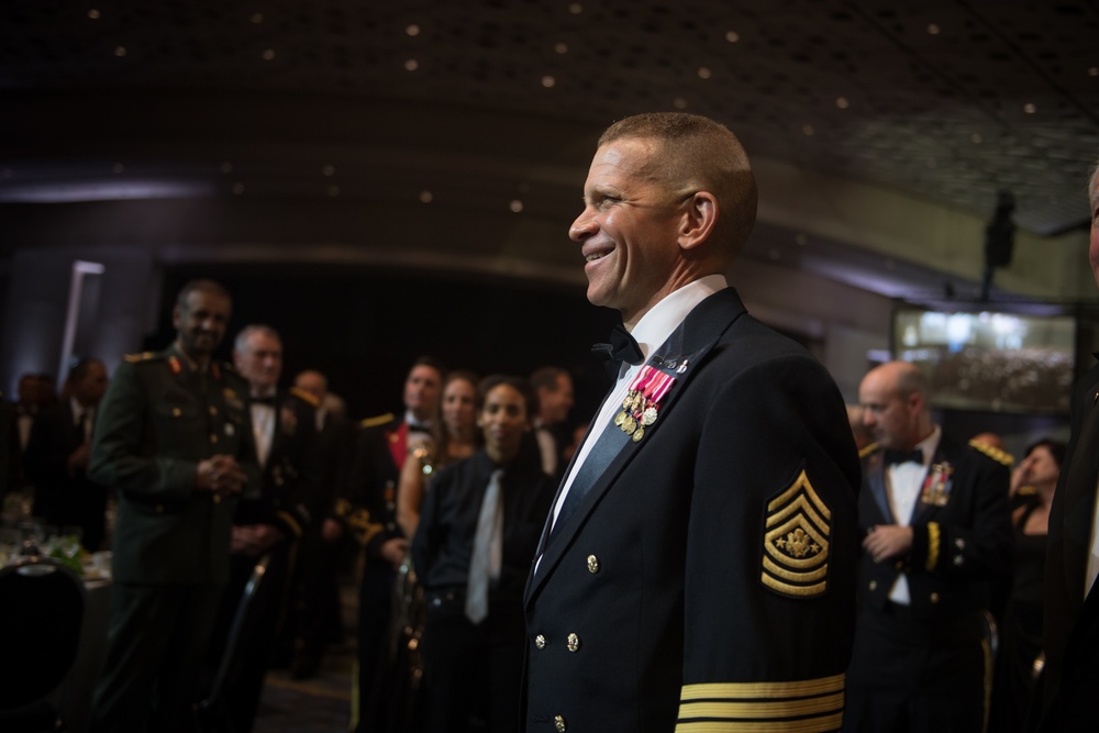 Sgt. Maj. Grinston at Marshall Dinner