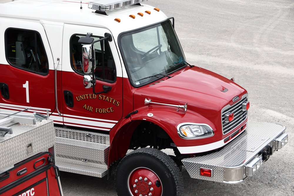 178 CES firefighters practice putting out airplane fires