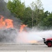 178 CES firefighters practice putting out airplane fires
