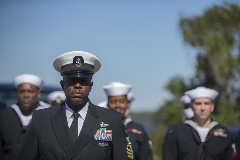 II MEF HQ Group Navy Dress Blue uniform inspection.