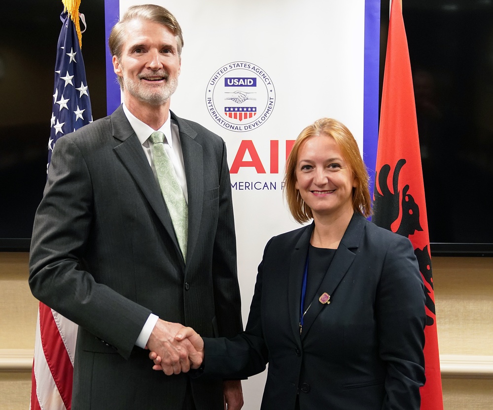 USAID Counselor Chris Milligan meeting with Albania Minister of Finance and Economy