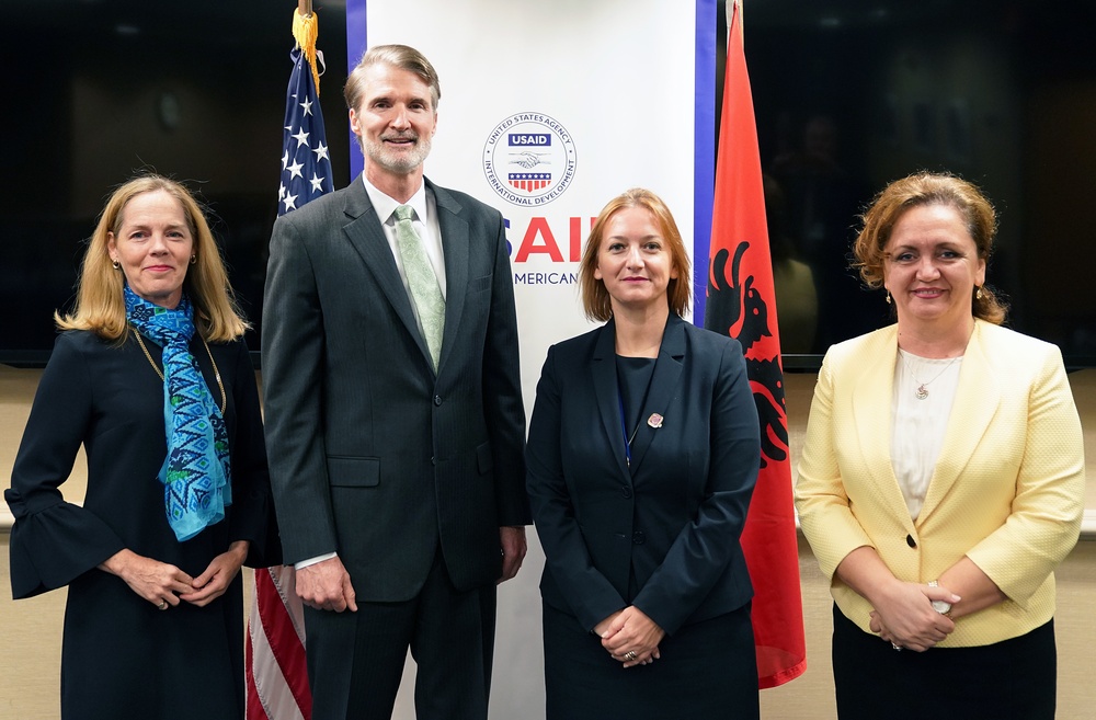 USAID Counselor Chris Milligan meeting with Albania Minister of Finance and Economy