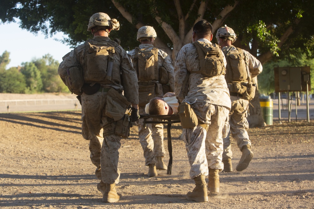 Marines conduct a foreign humanitarian assistance exercise at Kiwanis Park