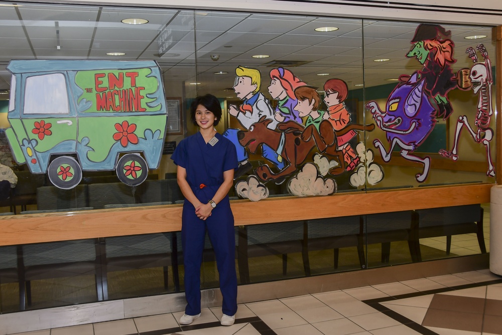 NMCP Corpsman Creates Painting in Time for Halloween
