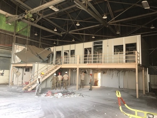 Nose Dock Gym hangar 844 refurbish project