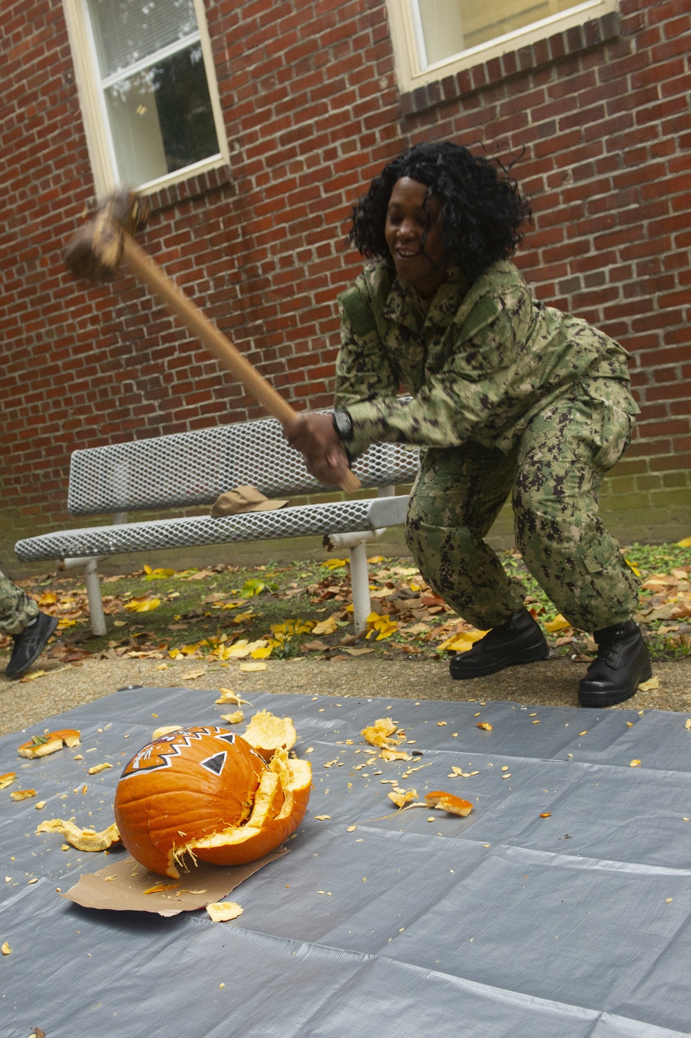 Smack-O’-Lantern: MWR Hosts Halloween Pumpkin Smash Auction