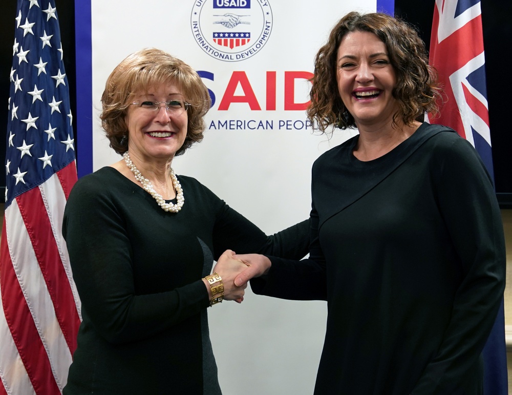 USAID Deputy Administrator Bonnie Glick meeting with Clare Walsh.