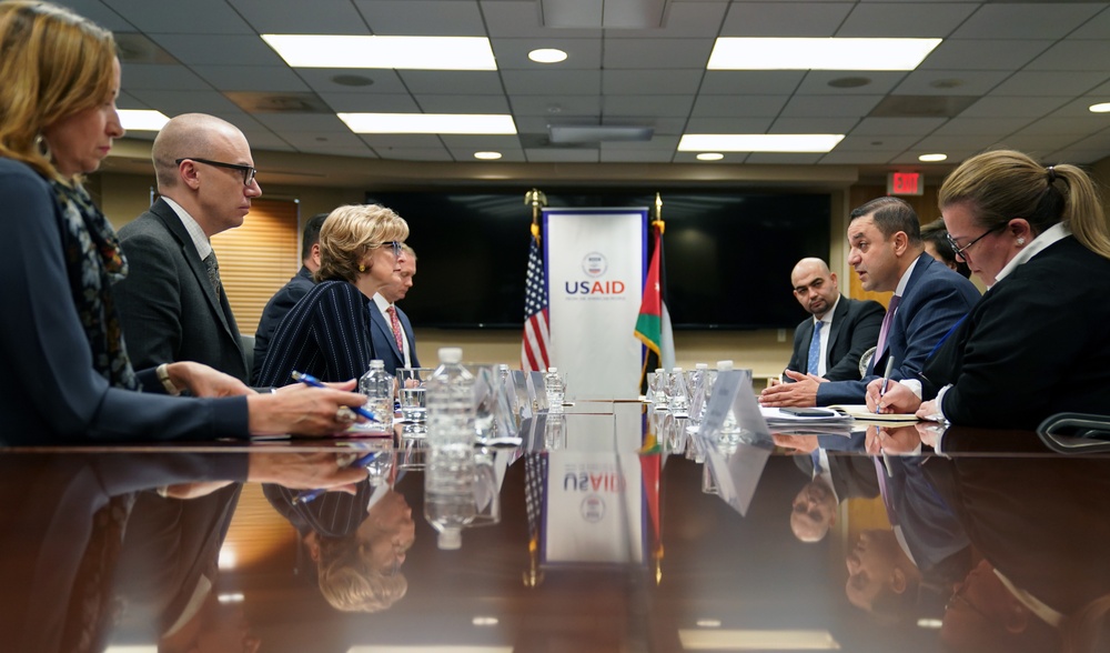 USAID Deputy Administrator Bonnie Glick meeting with Dr. Mohammed Ississ.