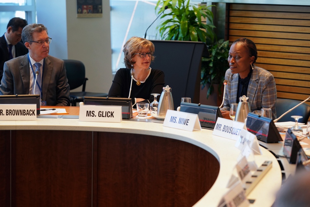 USAID Deputy Administrator Bonnie Glick at World Bank faith-based outreach panel.