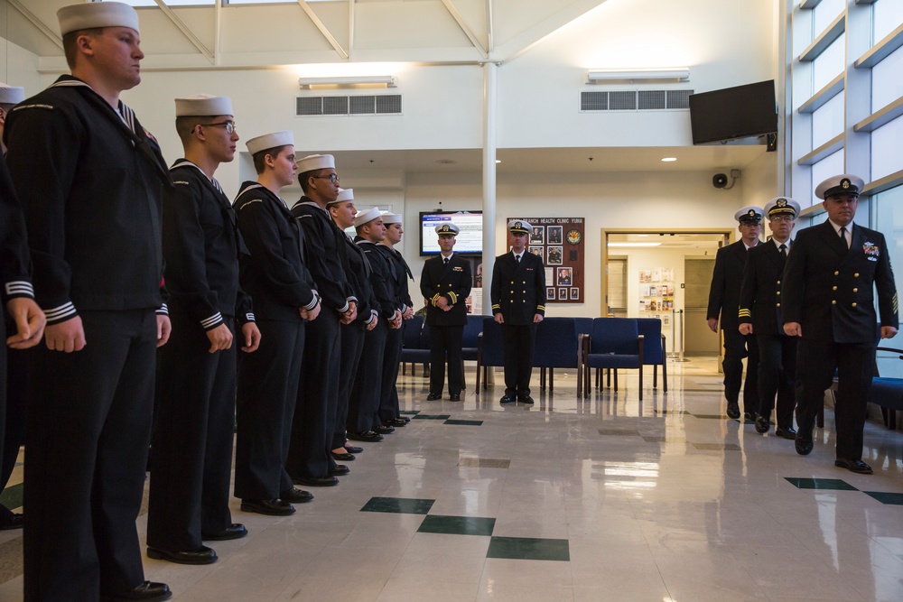 Branch Medical/ Dental Sailors Conduct Uniform Inspection