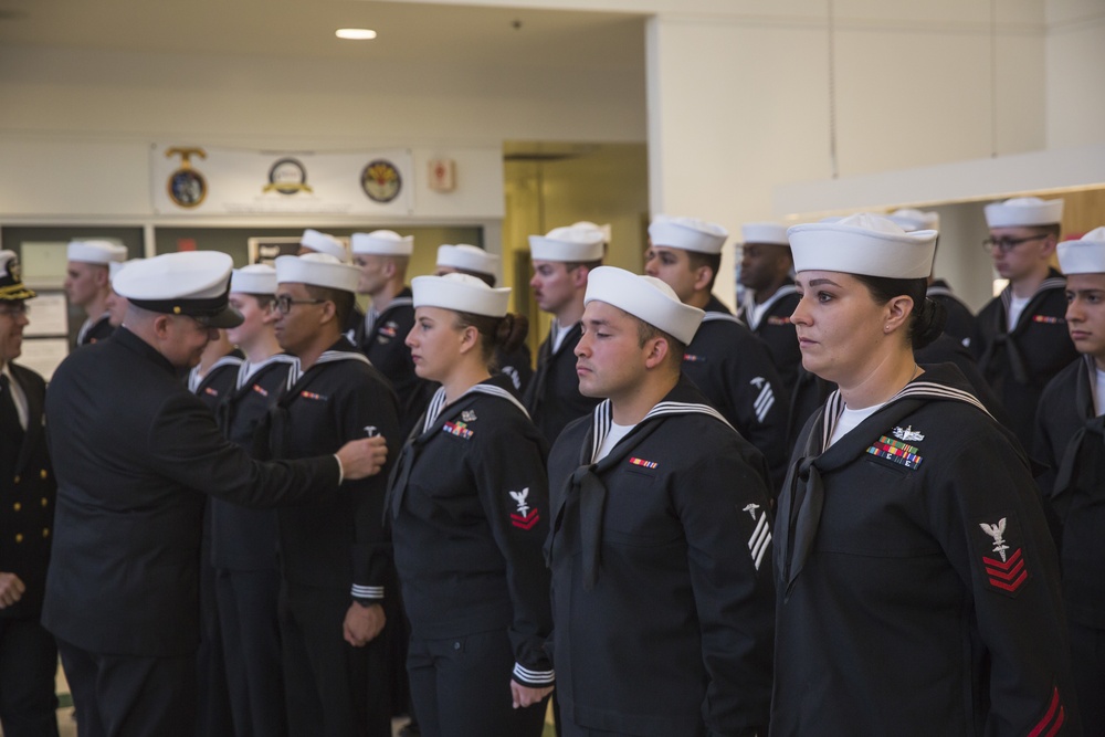 Branch Medical/ Dental Sailors Conduct Uniform Inspection