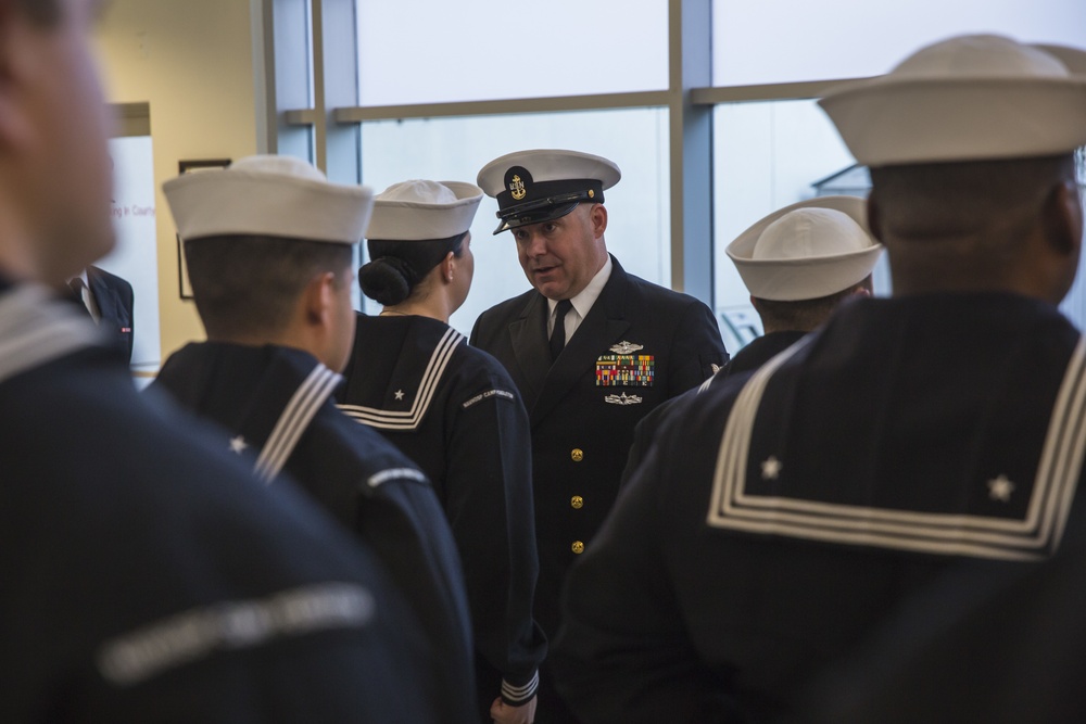 Branch Medical/ Dental Sailors Conduct Uniform Inspection