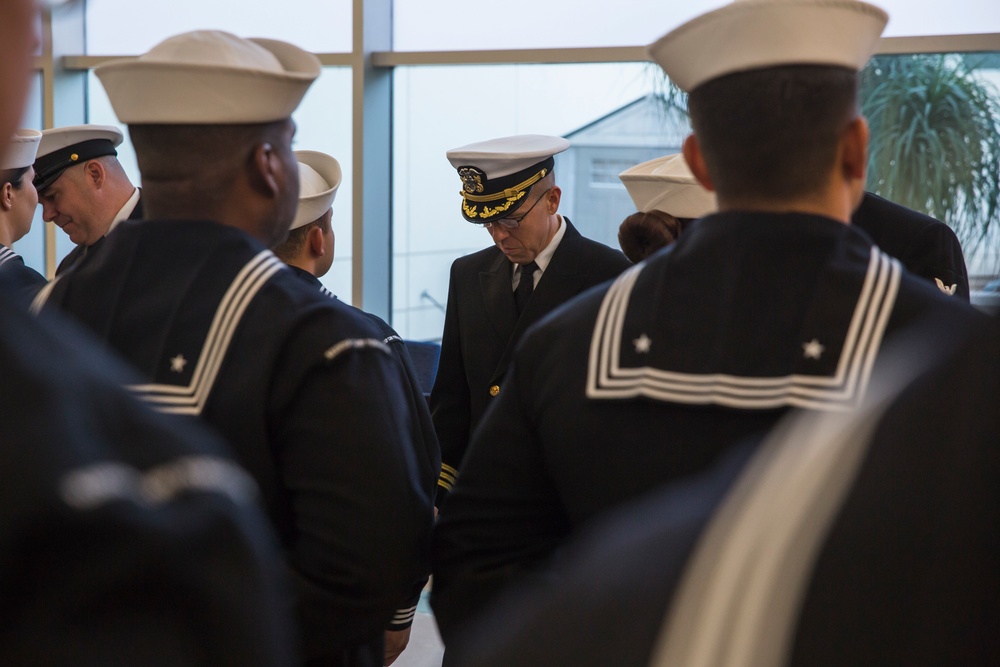 Branch Medical/ Dental Sailors Conduct Uniform Inspection