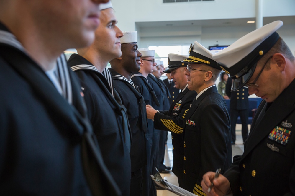 Branch Medical/ Dental Sailors Conduct Uniform Inspection