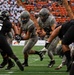 USAFA sports C-17 legacy jersey for game against Rainbow Warriors