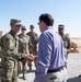 Defense Secretary Mark T. Esper meets Patriot missile specialists in Saudi Arabia