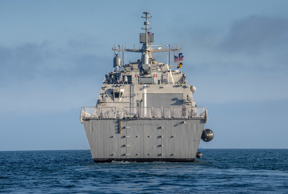 USS Indianapolis Sail by and Salute at Naval Station Great Lakes